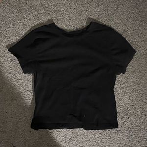 splash short sleeve cropped tee / size large